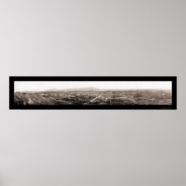 Poster Riverside CA Birdseye Foto 1908 (Frente)