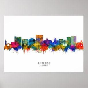 Poster Riverside California Skyline