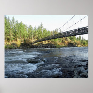 PÔSTER RIVERSIDE STATE PARK CCC BRIDGE - SPOKANE WA