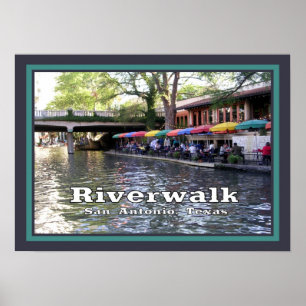 Poster Riverwalk, San Antonio, Texas