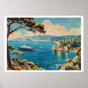 Poster Riviera Francesa, França Art Déco