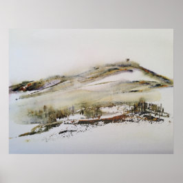Poster Rivington pike Horwich Watercolor