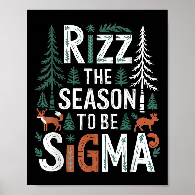 Poster Rizz: A Época De Sigma É Engraçado Dizendo Natal (Frente)