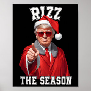 Poster Rizz A Época Engraçado Trump Natal Papai Noel