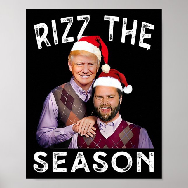 Poster Rizz A Época Engraçado Trump Papais noeis De Natal (Frente)