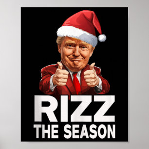 Poster Rizz A Época Natal Engraçado Papais noeis De Trump