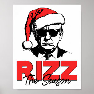 Poster Rizz A Época Natal Humoroso Trump 2024 Sant