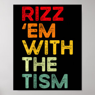 Poster Rizz em Com O Tismo Divertido Conscientização do A