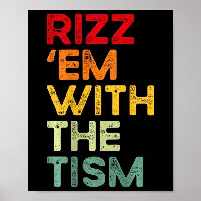 Poster Rizz em Com O Tismo Divertido Conscientização do A (Frente)