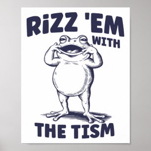 Poster Rizz Em Com O Tismo Engraçado Memória Sapo Autista