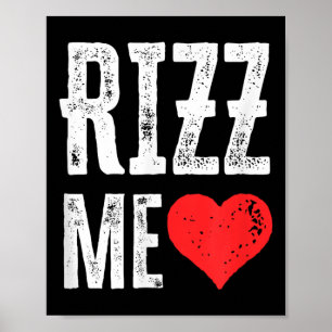 Poster Rizz Me Heart Engraçado Valentine Day Kids Sigma S