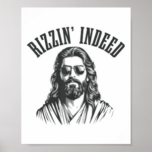 Poster Rizzin É Engraçado Jesus Ele É Rizzin Páscoa Chri