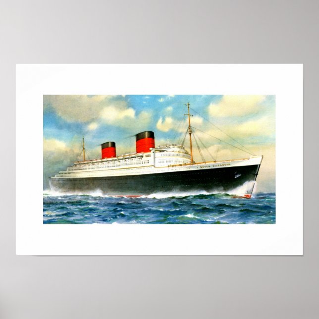 Poster RMS Queen Elizabeth (Frente)