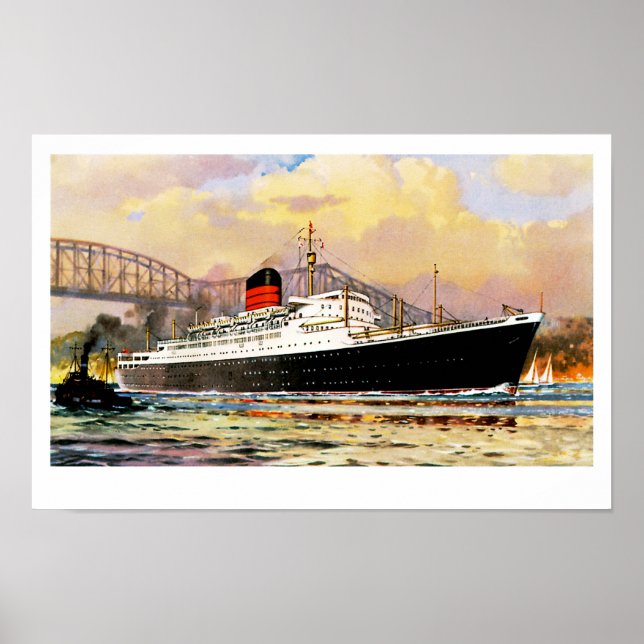 Poster RMS Saxonia (Frente)