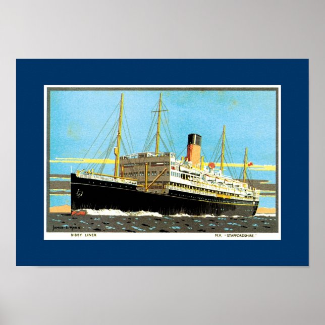 Pôster RMS Staffordshire (Frente)