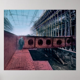 Pôster RMS Titanic Construction in Belfast Ireland