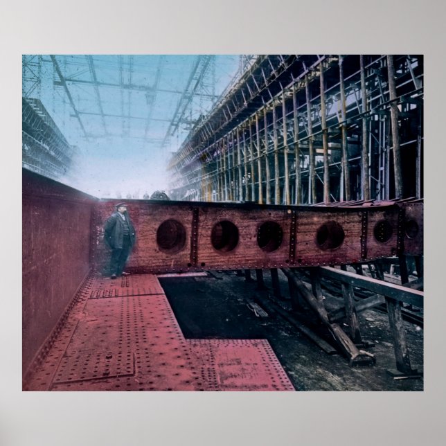 Pôster RMS Titanic Construction in Belfast Ireland (Frente)