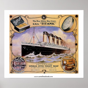 Pôster RMS Titanic Vintage Soap Ad