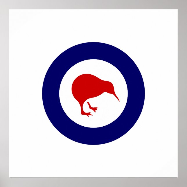 Poster Rnzaf roundel, Nova Zelândia (Frente)