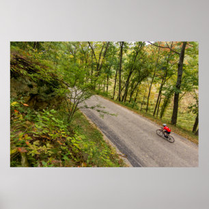 Pôster Road Cycling On Rural Country Road