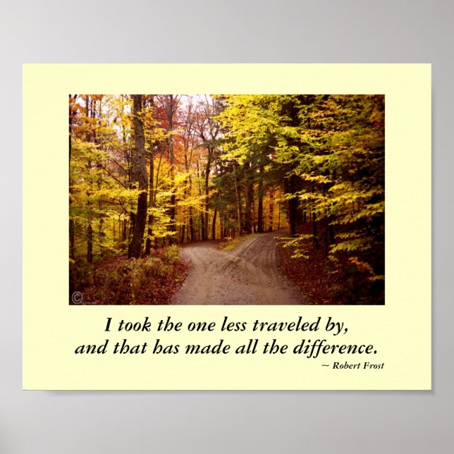 Poster Road Not Takimpressão (Frente)