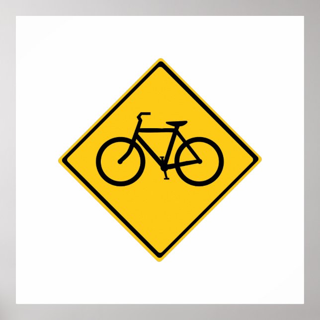 Poster Road Sign Bicycle (Frente)