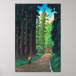 Poster Road to Nikko by Kawase Hasui Japanese Art