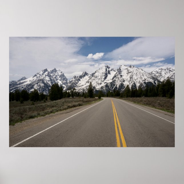 Poster Road to the Teton Mountain Range (Frente)