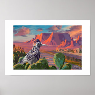 Poster Roadrunner perchado