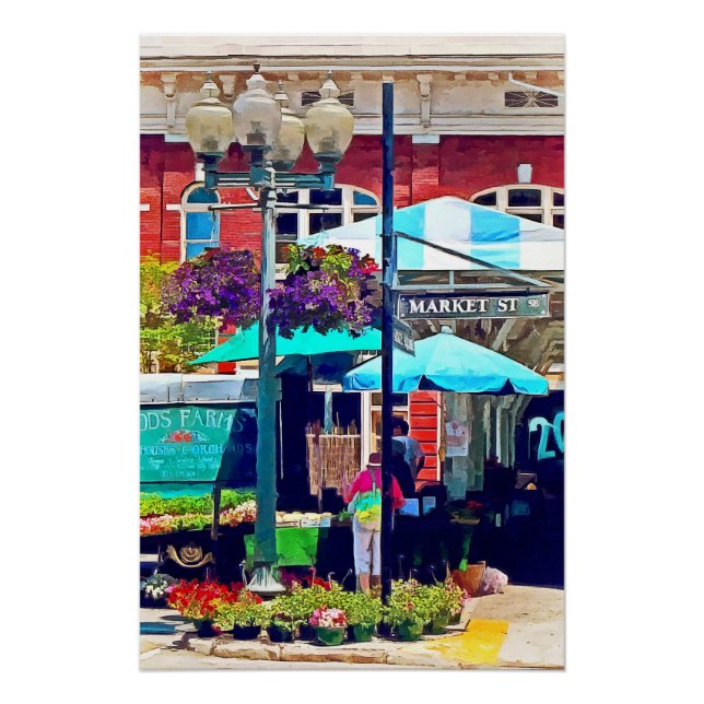 Pôster Roanoke Va - Market Street (Frente)