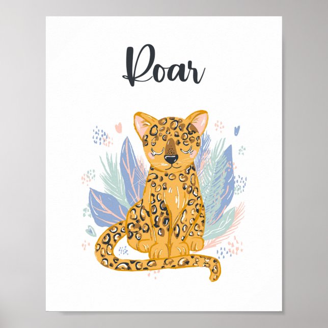 Poster Roar Cheetah Leopard Nursery Art (Frente)