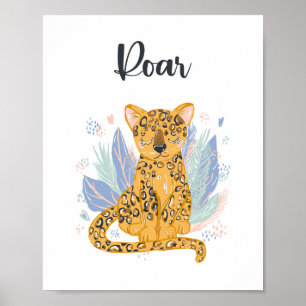Poster Roar Chita Leopard Nursery Art