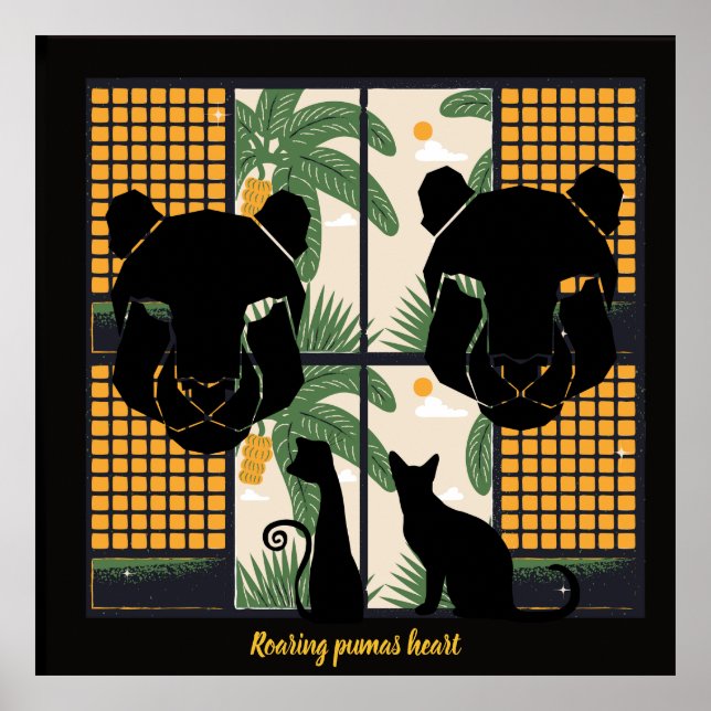 Poster Roaring Pumas Hearts (Frente)