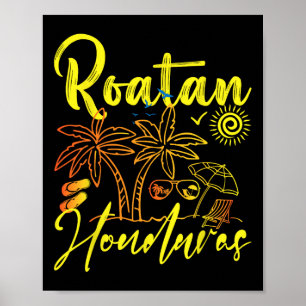 Poster Roatan Souvenirs Honduras Beach Honduras Vacing Ho