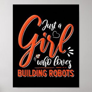 Poster Rob de Rapariga de Engenharia Robótica-Lover do En
