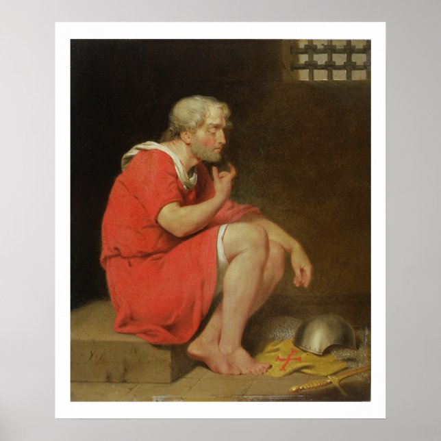 Pôster Robert (c.1054-1134) Duque da Normandia na prisão, (Frente)