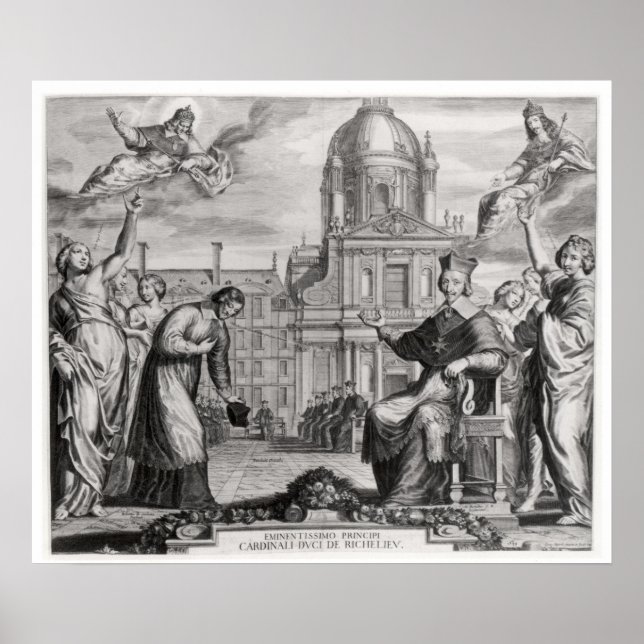 Pôster Robert de Sorbon e Cardeal Richelieu (Frente)