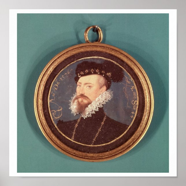 Pôster Robert Dudley, Earl of Leicester (c.1532-88) 1576 (Frente)