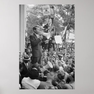 Pôster Robert F. Kennedy no discurso da reunião do NÚCL