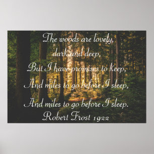 Poster Robert Frost Poem