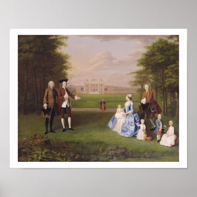 Pôster Robert Gwillym de Atherton e sua Família, c.1745- (Frente)