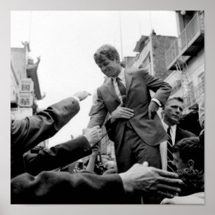 Poster Robert Kennedy Pressionando A Carne - 1968