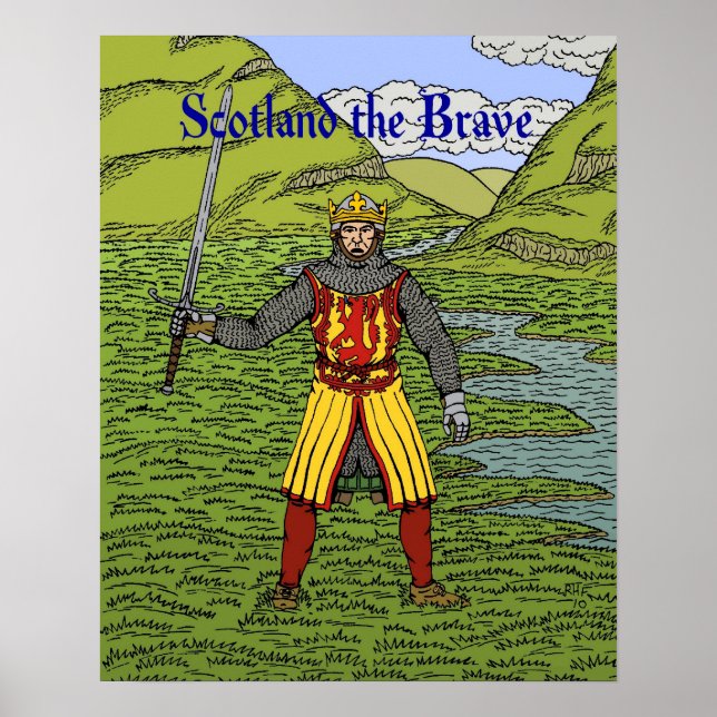 Pôster Robert the Bruce Escócia o Bravo (Frente)