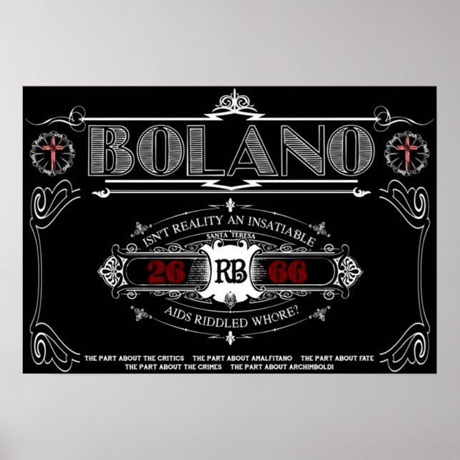 Poster Roberto Bolano 2666 (Frente)
