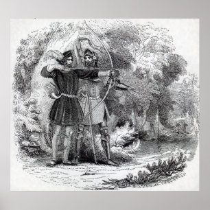 Pôster Robin Hood e John pequeno