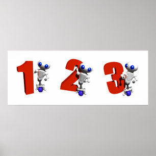 PÔSTER ROBÔ COM NÚMEROS