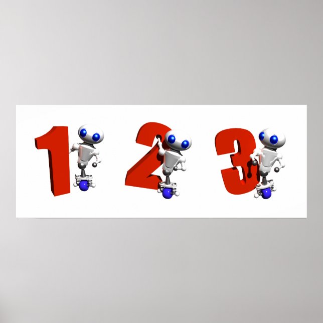 PÔSTER ROBÔ COM NÚMEROS (Frente)