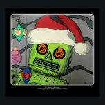 Poster Robô de Natal Moderno do século médio<br><div class="desc">Pinturas do Robô de Natal Moderno do médio do Século Abstrato Descubra mais sobre o Artista Pop Jamie Roxx e suas Pinturas do Pop Original em seu website: www.JamieRoxx.us</div>