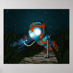 Pôster Robô e Borboleta