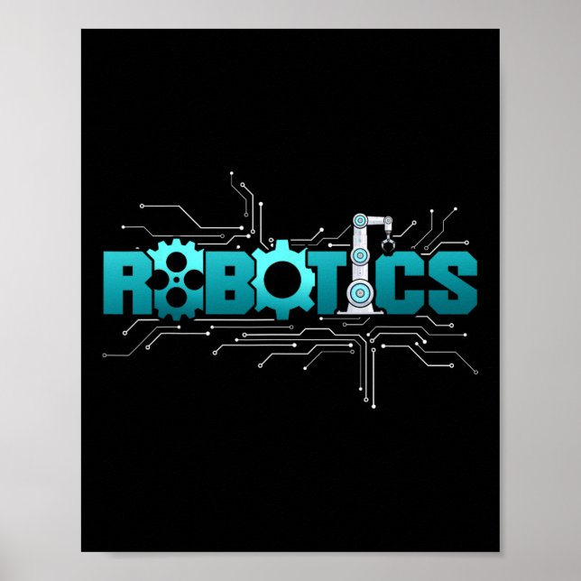 Poster Robô Engenheiro de Robótica Robótica  (Frente)